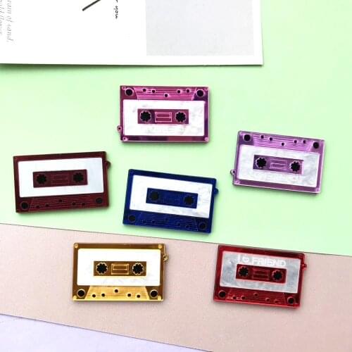 55*33mm 4pcs Kawaii Acrylic Composite tape for DIY decoration neckalce bags earring key chain Jewelry Making