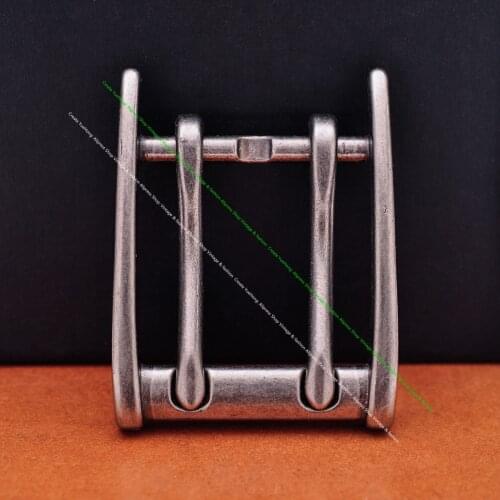 Classic Strong Metal Silver Plated Unisex Flower Prong Double Pin Buckle Leathercraft Jeans Belt Buckle Replacement Fits 45mm