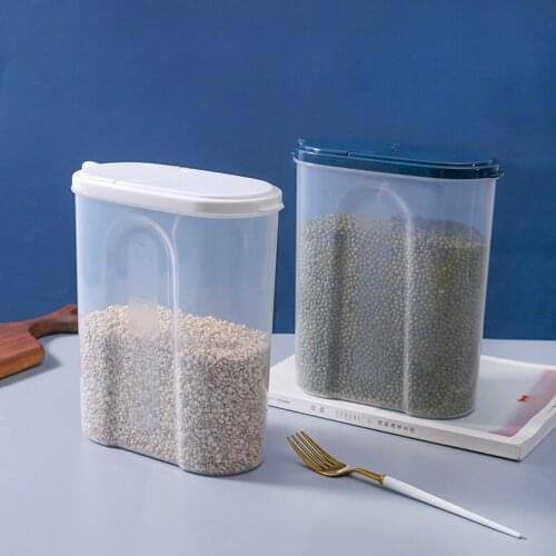 Whole grain storage tank large plastic storage box kitchen food storage storage box dry goods sealed jar household