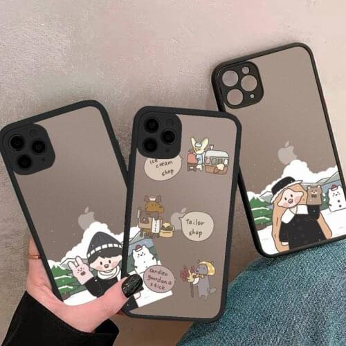 Lace wedding couple Phone Case For iphone 12 11 8 7 plus mini x xs xr pro max matte transparent cover