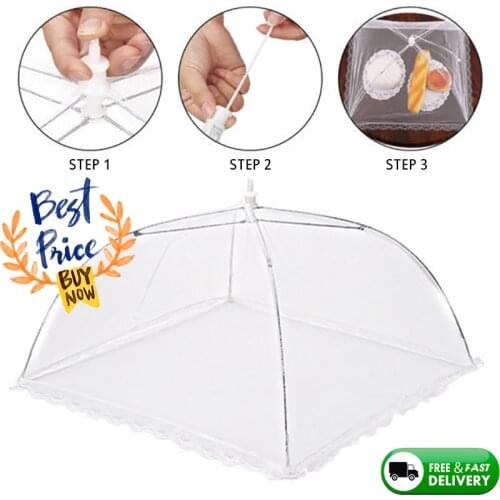 Food Covers Mesh Foldable Kitchen Anti Fly Mosquito Tent Dome Net Umbrella Picnic Protect Dish Cover Kitchen Accessories Gadgets