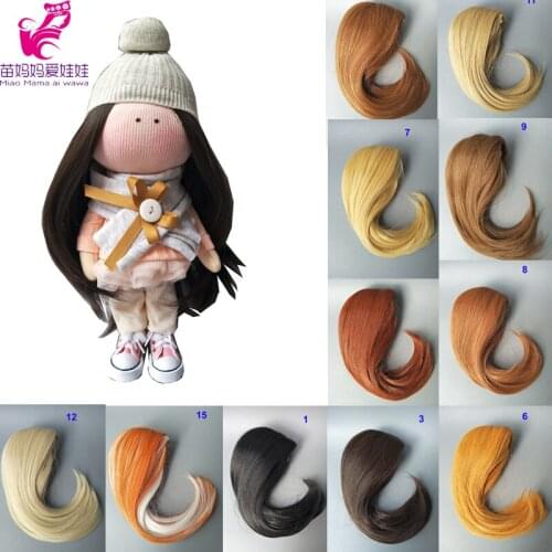 25-28cm head circumference Doll hair for Russian Handmade Dolls Factory repare hair for 18 inch doll
