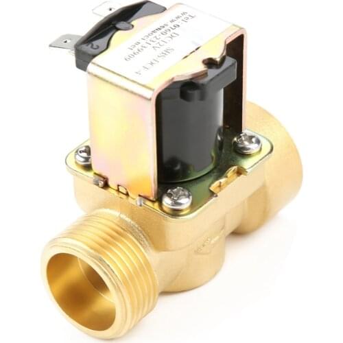 Brass Electric Water Valve DN20 G3/4 Normal Closed Pilot-operated Water Inlet DC 12V Electric Solenoid Valve Hot Sale