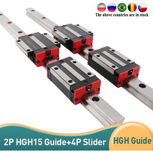 Best prices 100% size New HIWIN linear guide rail HGH15 with 4 pcs of linear block carriage HGH15CA or HGW15CA HGH15 CNC parts