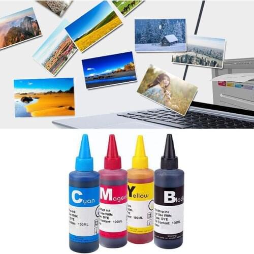 100ml Printer Refill Ink Kit For Universal Inkjet Refillable Ink For Brothers Dye Ink Epson Compatible Refill Printer Cartr A3P4
