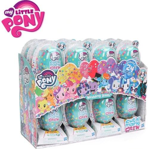 24pcs New My Little Pony Toys Pulltab Pull String Inside Mini Pony Doll Friendship is Magic Rainbow Dash Twilight Sparkle Figure