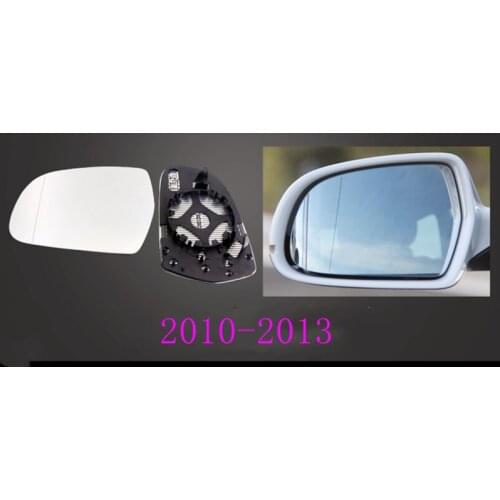 Sideview Rear Mirror Lens Customize for Audi A3 2010-2019 White mirror Blue Glass With Heating Turn Signal LED Large Vision