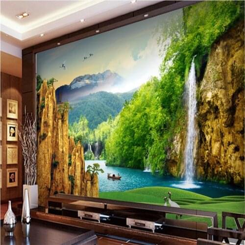 Beibehang Wall paper Landscape picturesque landscape landscape TV wall papel de parede 3d wallpaper