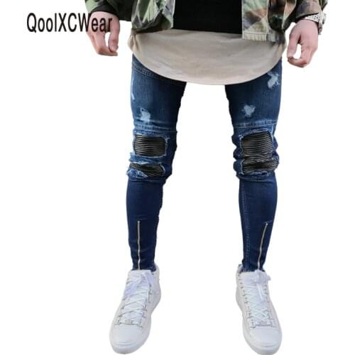 Рваные джинсы для мужчин QoolXCWear China At AliExpress