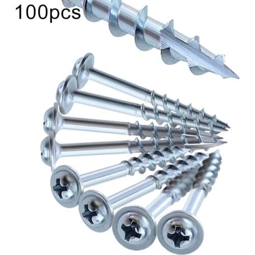 100Pcs ST4 32/38/50/63mm Self-tapping Screws for Pocket Hole Jig Woodworking Hardware Fasteners Tools
