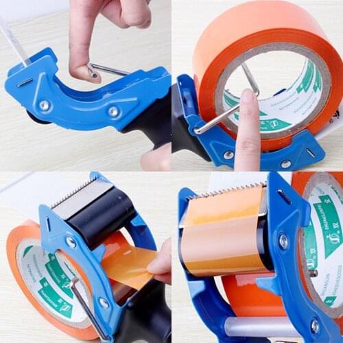 Heavy Duty Portable Sealing Tape Dispenser Packaging Machine Cutter Handheld Packer Holder Random Color T8DB