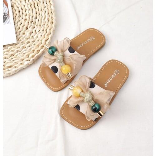 Girls' Slipper Princess Slippers Childrens Polka Dot Slippers House Slippers Woman Shoes Breathable Non-Slip Wear-Resistant