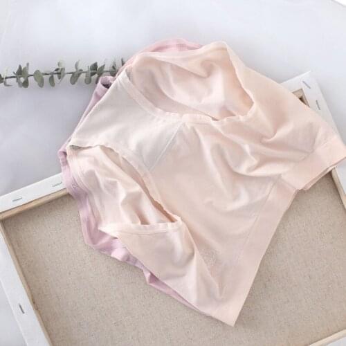 Solid Color Panties For Women Cotton Soft Corset Sexy Seamless Transparent Underwear Breathable Mid Waist Briefts Silk Lingerie