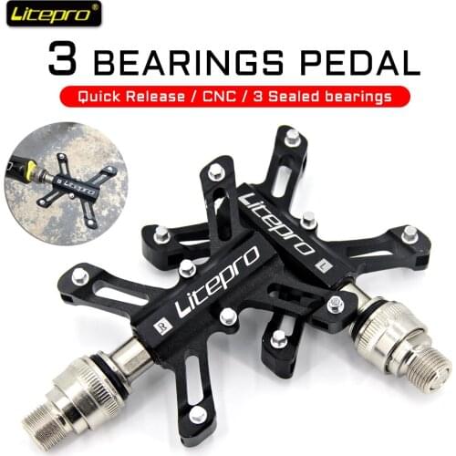 Litepro Bicycle Pedals MTB Bike Pedal Ultralight CNC Quick Release Anti-slip Cycling 3 Sealed Bearings Pedals MTB Accessories