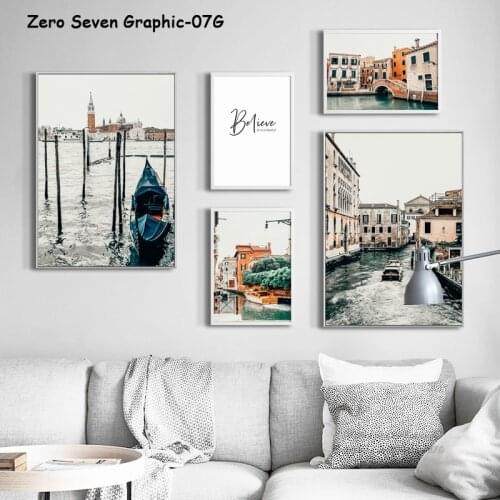Vintage Venice Tourist Landscape Photos Canvas Poster And Print Picture Gallery Wall Art For Modern Living Room Decoration