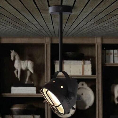 Loft Vintage Loft American Industry Black Iron Pendant Light Bedroom Bedside Dining Room Bar Hanging Lighting Lamp Ing deco