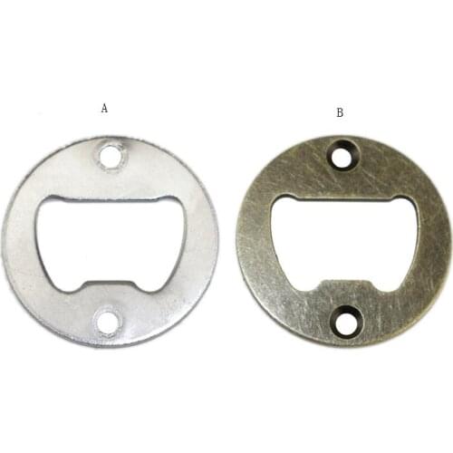 1000PCS Stainless Steel Bottle Opener Part With Countersunk Holes Round Metal Strong Polished Bottle Opener Insert Parts SN3415