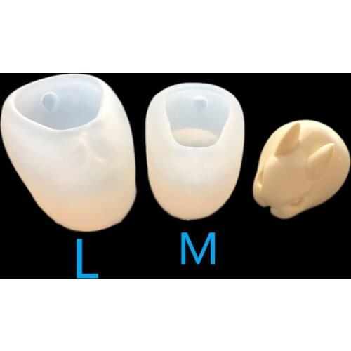 2 PCS / set of 3D three-dimensional medium and small rabbit mousse chocolate ice cream cake decoration silicone mold making