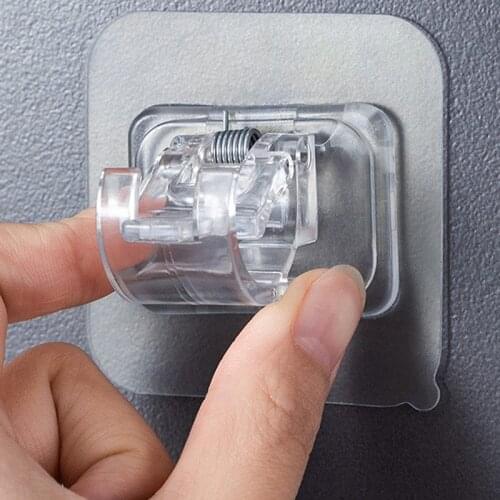 2pcs Bearing weight 5kg Powerful Hanging Curtain Rod Clip Hook Shower Curtain Rod Hanging Clip