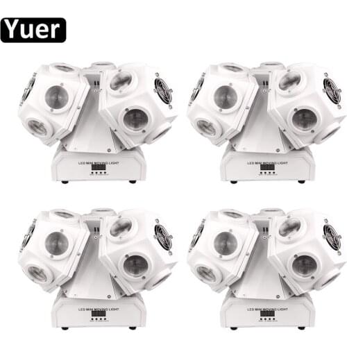 4Pcs/Lot 3Head 18x10W RGBW 4IN1 LED Moving Head Light DMX512 DJ Disco Light Color Music Party Wedding Club Stage Lighting Effect