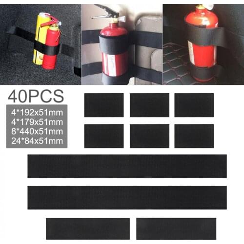 4 x 10pcs Universal Paste Type Car Trunk Fire Extinguisher Storage Fixed Tape