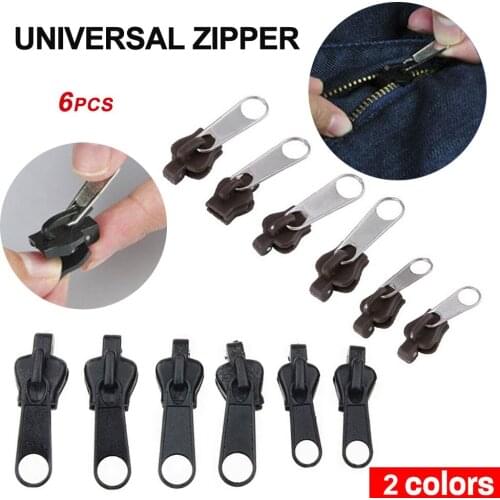 6 PCS/Bag Universal Instant Fix Zipper Repair Kit Replacement Zip Slider Teeth Rescue New Design Zippers For Sewing Clothes 3
