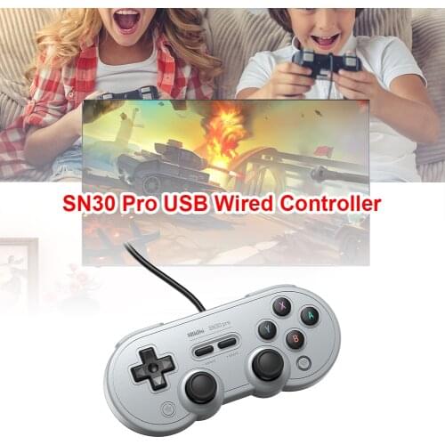 8Bitdo SN30 Pro USB Wired Gamepad Controller For Switch PC Raspberry Pi Steam Game Console Vibration Burst Joystick