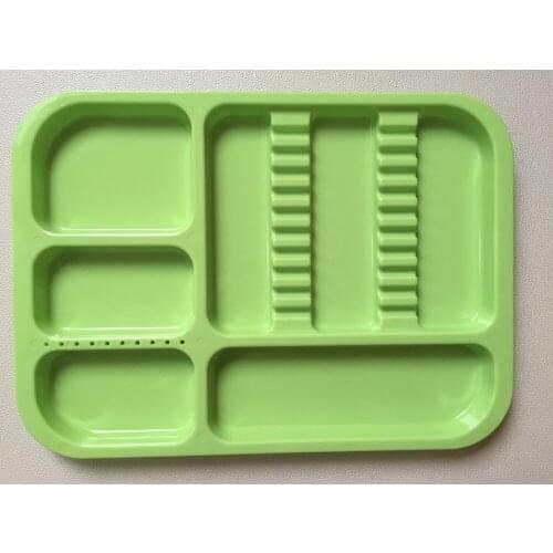1pcs Autoclavable Dental Instruments Tray Split Green color