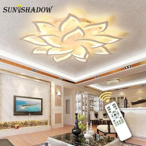 White Modern Led Ceiling Light For Home Living room Bedroom Dining room Light Fixture Chandelier Ceiling Lamp 110V 220V