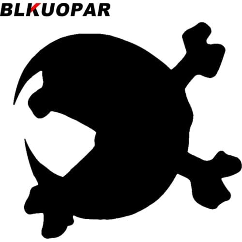 BLKUOPAR for Moon with Crossed Bones Car Stickers Vinyl Decals Motorcycle Helmet Windshield Surfboard Sunscreen Custom Printing