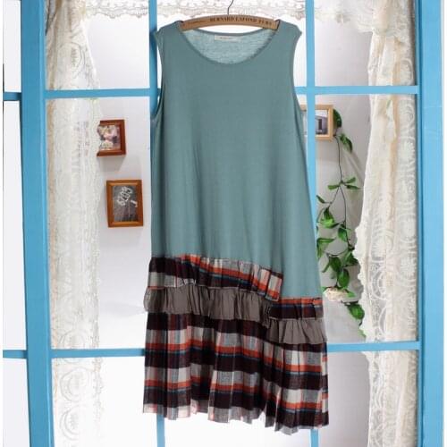 Floral hippie cute retro bayan abiye elbiseleri robes tunic vestido branco plaid linen green largo women summer spring dress