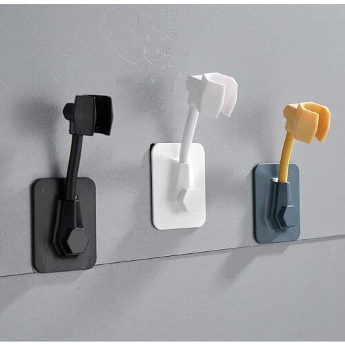 360 Rotatable Selfadhesive Gel Shower Head Holder Suction Adjustable No Punch Shower Mounting Bracket Bathroom Accessories