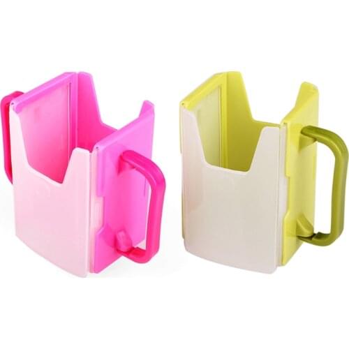 Baby Juice Milk Drinking Box Holder Adjustable Handle Spill-proof Drink Cup Mug GXMB