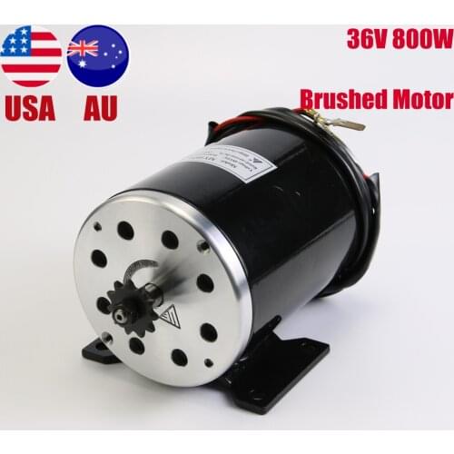 800W 36V DC electric brush MY1020 motor for Go Kart ATV Tricyle Rocket Razor With 11 Teeth 25H And T8F Sprocket