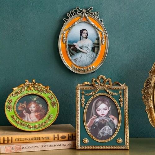 European style retro bow 3 inch 4 inch 6 inch photo frame home bedroom beautifully decorated wedding birthday gift