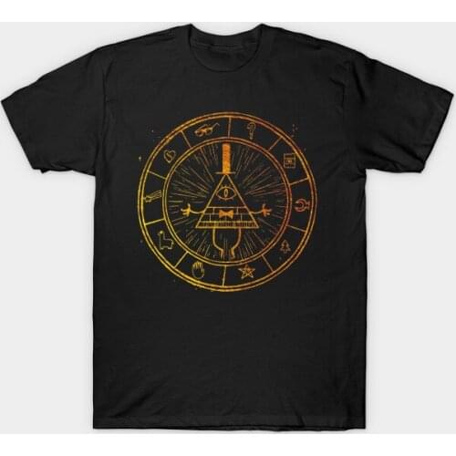 The Bill Cipher Wheel Graphic Printed T-Shirt. Summer Cotton O-Neck Short Sleeve Mens T Shirt New S-3XL