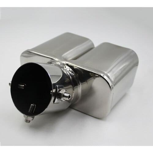 Exhaust pipe muffler stainless steel, exhaust pipe neck coating 1 to 2 curved / square straight for GMS car