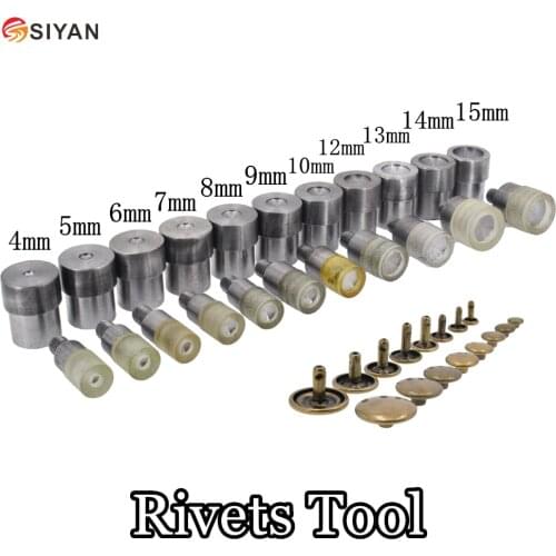 Cap Rivet Mould Tool For Manual Hand Press Machine Double Face Mould Is Available 4mm-15mm Metal Round Rivet Installation Tool