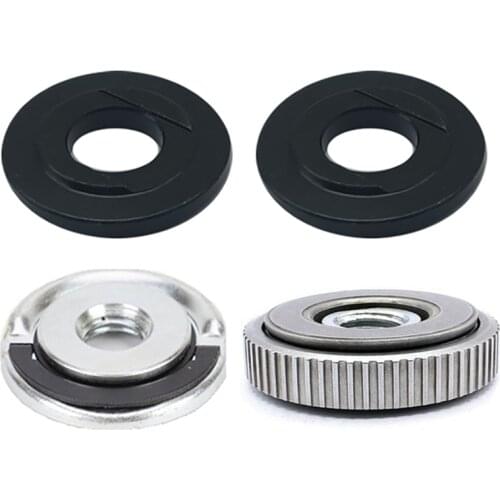 JFBL Hot 4Pcs Angle Grinder M14 Thread Inner Outer Flange Nut Set Quick Release Nut Power Replacement Part for Makita