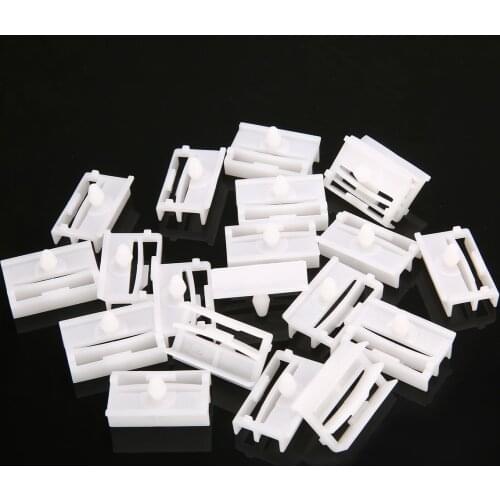 20pcs Car Accessories Plastic White Exterior Side Sill Skirt Trim Clips Fastener Bracket Clips for BMW E36 E46
