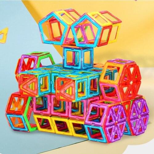 30pcs Big Size Magnetic Building Blocks Triangle Square Bricks Magnetic Designer Construction Set Educational Toys for kids gift