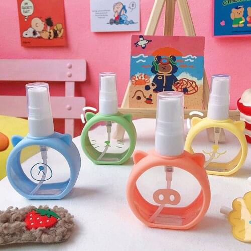 55ML Cartoon Cat Refillable Liquid Spray Alcohol Bottle Lovely Plastic Spray Perfume Cosmetics Container