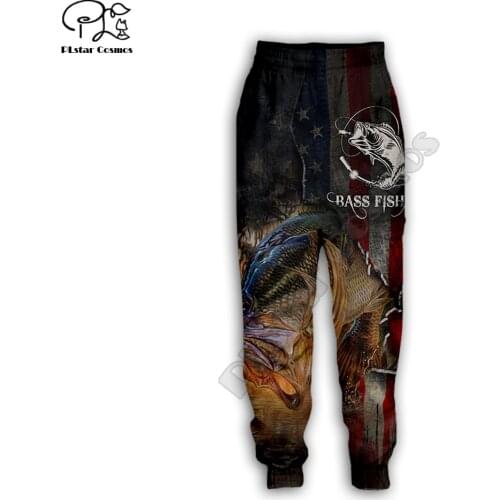 PLstar Cosmos Newest bass fishing Pants men Novelty 3d cool Harajuku Pants Full Hip Hop Sweatpants Drop shipping