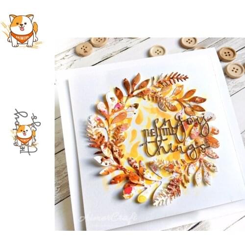 Enjoy the little things Word Metal Cutting Dies Scrapbooking Stencil DIY Embossing Craft Die Cuts Card Making New Dies For 2019