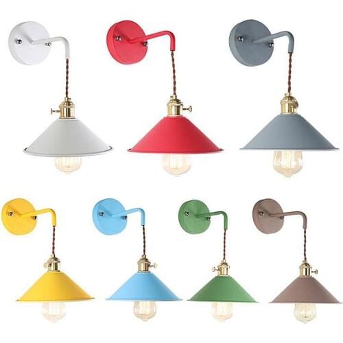 Nordic wall light color restaurant creative macaron bedroom bedside wall lamp personality aisle LED wall lamp