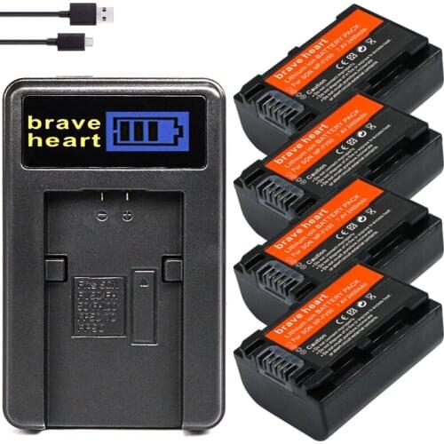 NP-FV50 NPFV50 Battery and Charger for Sony NP-FV30 NP FV50 FV30 HDR-CX380 430V 900 580V 760V HDR-PJ540 650V Series
