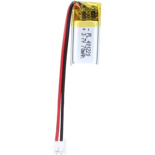 Mejuew 3.7V 70mAh 401220 Rechargeable Lipo Battery with JST Connector