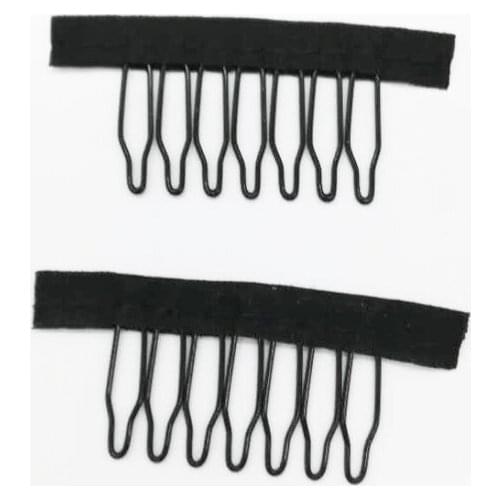 Durable Wig clips Steel 7 tooth Polyester cloth wig combs for hairpiece caps wig Accessories tools 30 pcs/lot