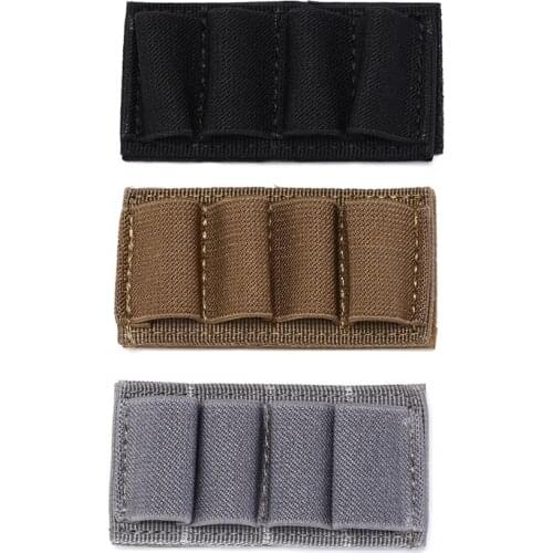 Bullet Pouch Hunting Pouch Hunting Stick Shotgun Shell Ammo Carry Holder 4 Shells Reload Strip 1pc