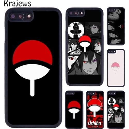 Krajews Uchiha Clan Sharingan Rubber Phone Case For iPhone 5 6S 7 8 plus 11 12 Pro X XR XS Max Samsung Galaxy S7 S8 S9 S10 PLUS